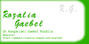 rozalia gaebel business card